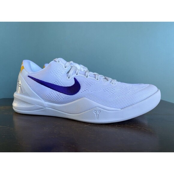 Kobe 8 Protro "Lakers Home" White/Purple Men's Size 13 HF9550-100 - Picture 2 of 11
